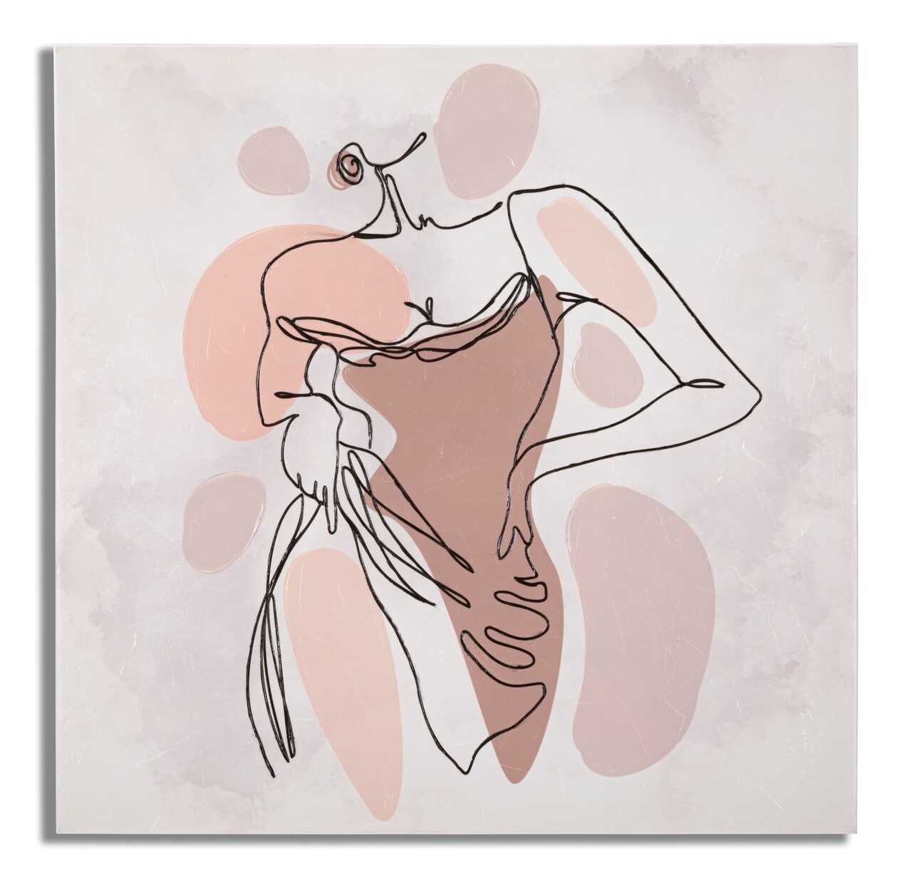 Tablou, Mauro Ferretti, Lady, 80 x 2.8 x 80 cm, lemn de pin/panza, multicolor - imagine 7